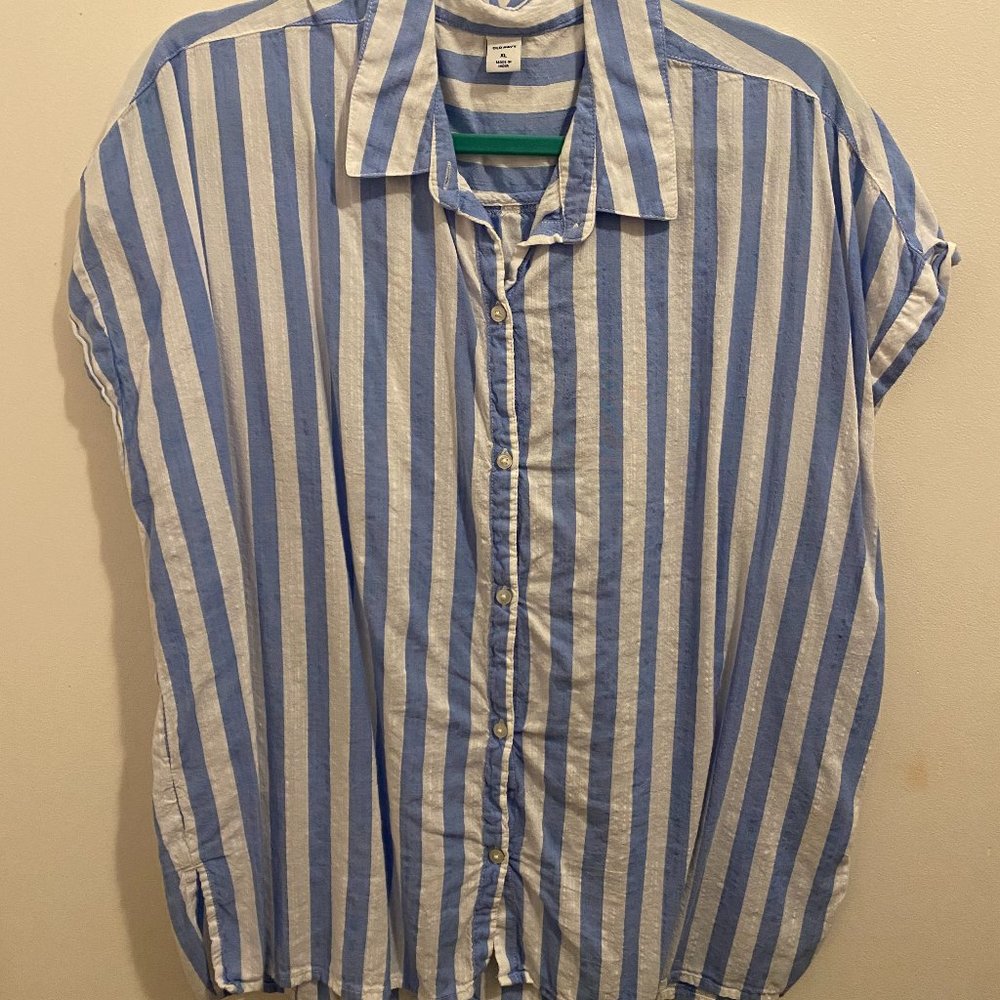 Oversized striped shirt